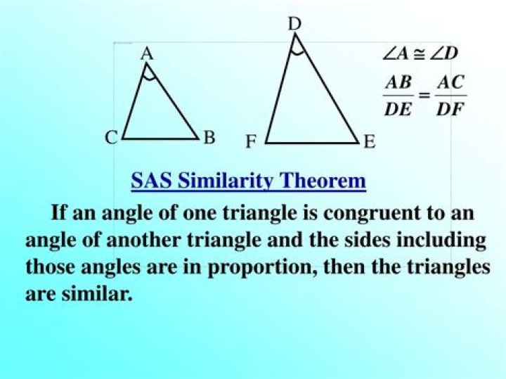 what information is necessary to prove two triangles are similar by the sas similarity theorem?