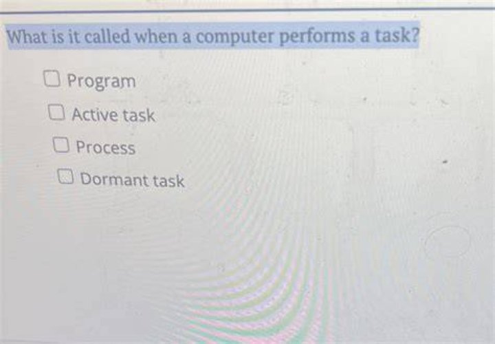 what is it called when a computer performs a task
