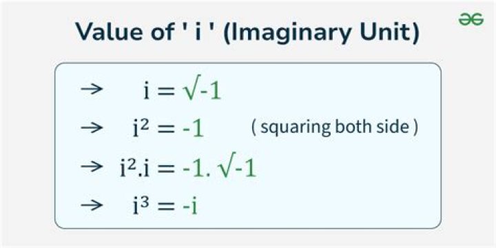 What is the value of i in math?