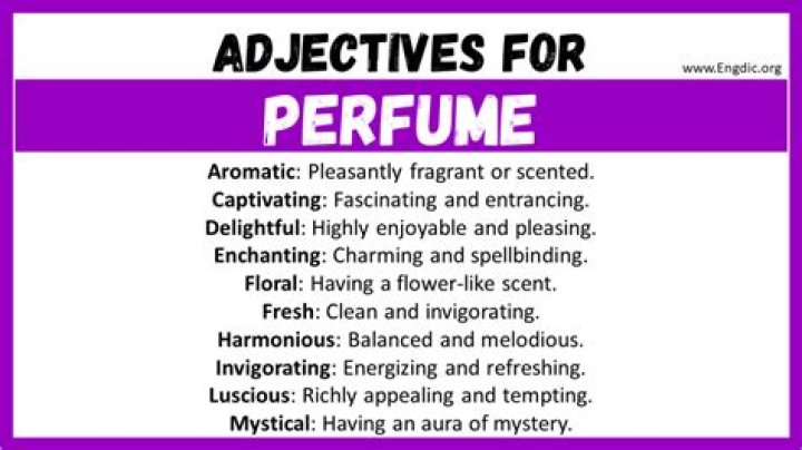 words to describe perfume